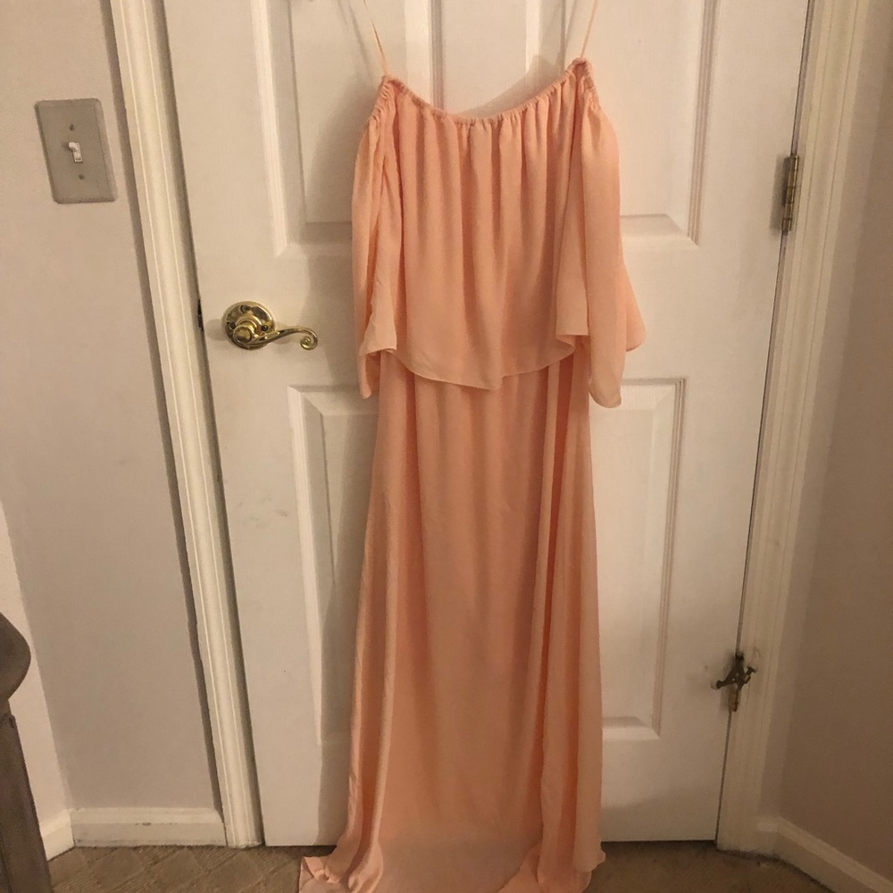 Peach maxi dress- BRAND NEW size L